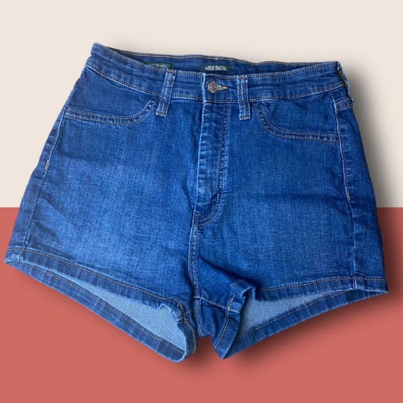 👖 HIGHEST RISE STRETCH WILD FABLE JORTS JEAN DENIM SHORTS SZ 6 / 29R - Picture 2 of 7